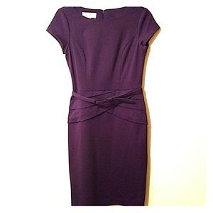 Kasper Short sleeved 80% Polyester Purple dress